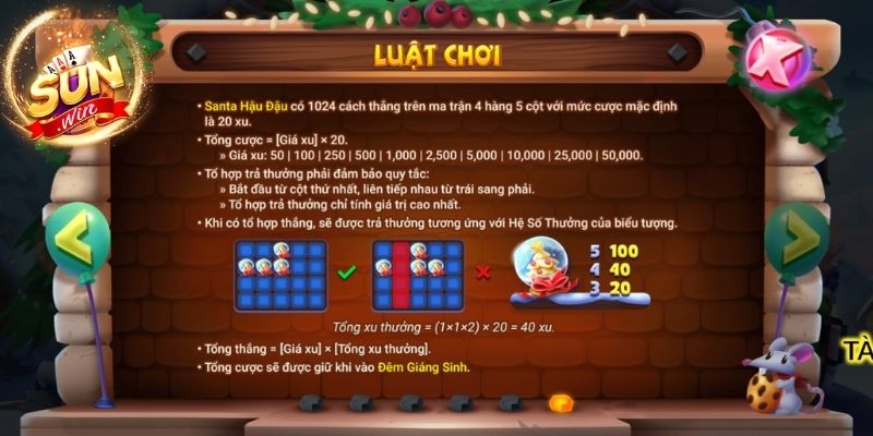 Tính toán doanh thu từ các tổ hợp thắng